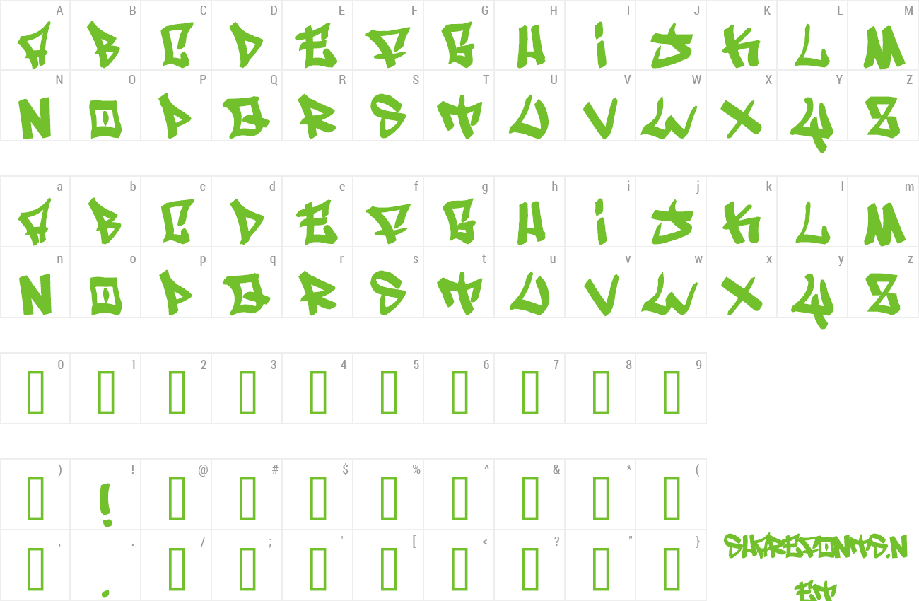 Font Writers bold preview